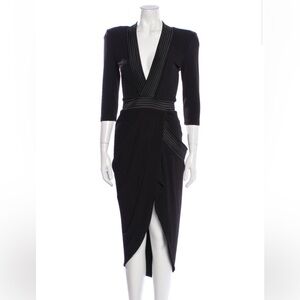 Zhivago Black Midi Dress Eye of Horus Size S UK 8 AZu8 US 4 event outfit